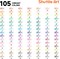 105-Color Dual Tip Brush Marker Set with Portable Case & Bonus Coloring Book – Fine & Brush Tip Water-Based Markers for Adults, Kids, Calligraphy, Journaling, Doodling, and Art